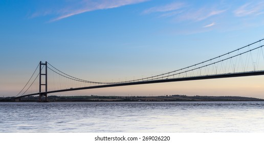 The Humber Bridge At Dusk