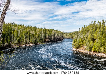The Humber River wanders through the park. Sir Richard Squires Provincial Park, Newfoundland, Canada Stock photo © 