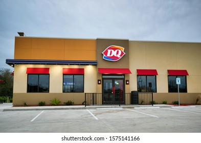 Humble, Texas USA 11-28-2019: A New Dairy Queen Store In Humble, TX  Not Open Yet. DQ Was Established In Illinois 1940. They Serve Hot Food And Soft Serve Ice Cream And Are Located In Many Countries.