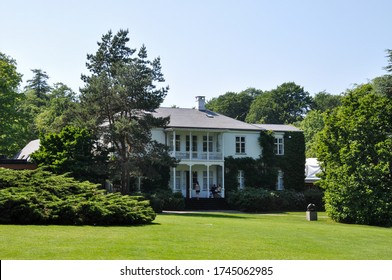 Humlebaek, Fredensborg Municipality, Denmark. 05 JUNE 2018: The Louisiana Museum Of Modern Art. Helsingor (Elsinore), Denmark, Home Of Shakespeare's Hamle