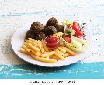 Hummus With Falafel Plate