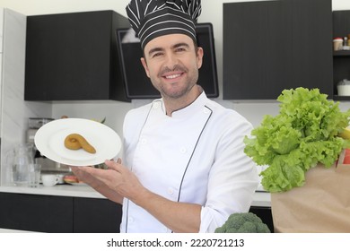 Humorous Chef About To Pull A Prank 