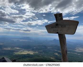 Humphrey's Peak Sign Near Flagstaff, AZ