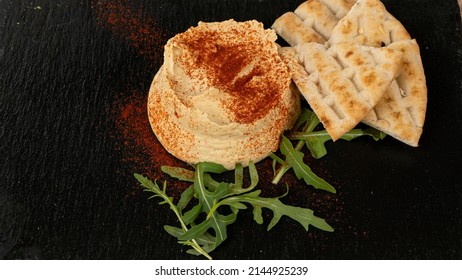 Humus Fresh On A Plate