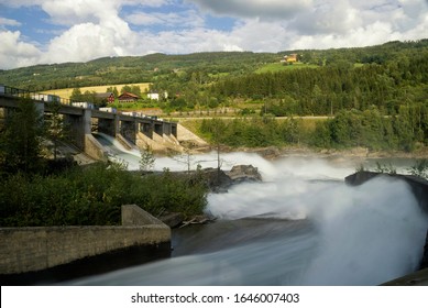 The Hunderfossen Hydroelectric Power Station In Norway Near Lillehammer