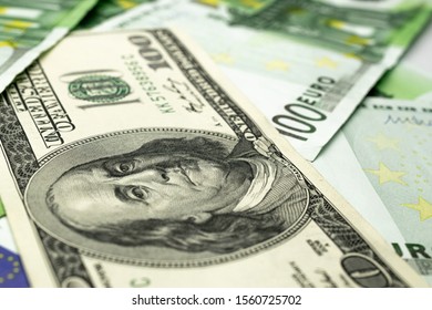 Hundred dollar bill. Falling money isolated background. American - Shutterstock ID 1560725702