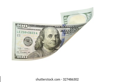 Hundred Dollar Bill Falling On White Stock Photo 327486302 | Shutterstock