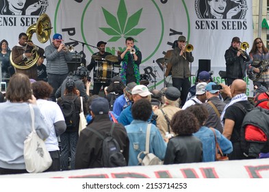 Hundreds Gathered At Union Square In New York City For The Annual Cannabis Parade To Promote, Educate And Advocate Cannabis Culture Through Various Types Of Programs On May 4, 2019.