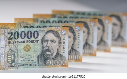 Hungarian 20000 Forint Banknotes. Hungary, Europe.