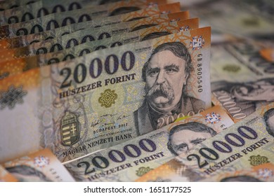 Hungarian 20000 Forint Banknotes. Hungary, Europe.