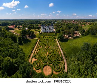 Hungarian romantic style castle in Tiszadob village which name is Andrassy castle. Erzsebet quuen in memory built by Gyula Andrassy in XIX th century. Famous historical castle monument in Hungary.