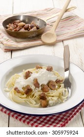 Hungarian Style Pasta With Sour Cream, Cottage Cheese And Bacon