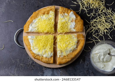 Hungarian traditional food - Deep fried flatbread - Powered by Shutterstock