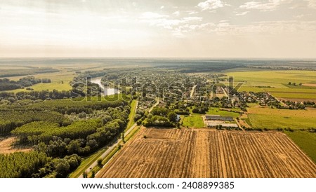 Hungarian village on the banks of the Tisza river
