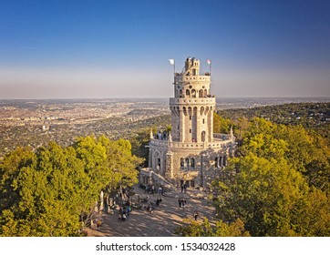 HUNGARY, BUDAPEST - 15 March, 2019: Aerial view on the Elizabeth Lookout in Budapest, Hungary.