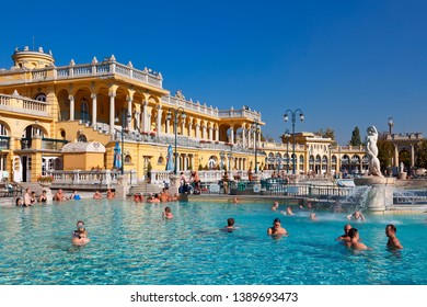 Hungary, Budapest, October, 19, 2018 - Szechenyi Baths