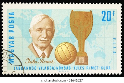 HUNGARY - CIRCA 1970: A Stamp Printed In Hungary Showing Jules Rimet, Circa 1970