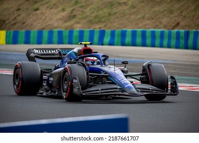 MOGYORóD, HUNGARY - July 30, 2022: Nicholas Latifi, From Canada Competes For Williams Racing. Qualifying, Round 13 Of The 2022 F1 Championship.