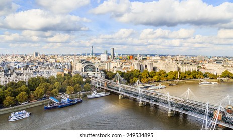 Hungerford Bridge And Golden Jubilee Bridges, London