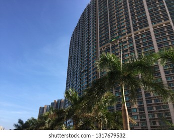 Hunghom, Hong Kong - January 11, 2019: Hong Kong Housing In Hunghom, Kowloon.