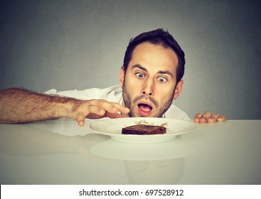 Hungry Man Craving Sweet Food 