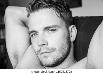 Hunky Male Shirtless Man Pecs Muscles Stock Photo 1150515728 | Shutterstock