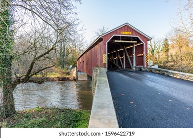Hunsecker's Mill Covered Bridge in Lancaster County, Pennsylvania