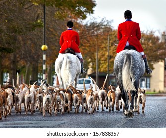 Hunt Master & Hounds In The Street