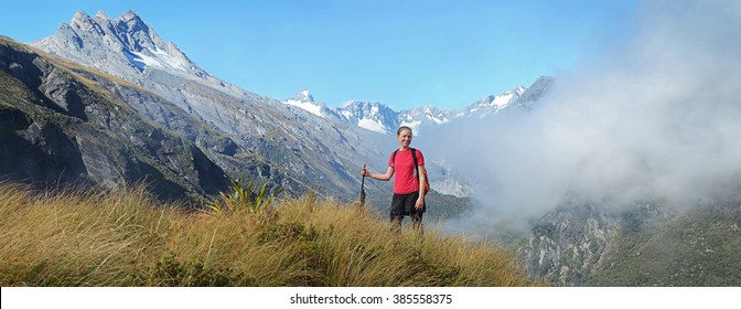 hunter in mountains