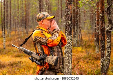 Hunter Outdoor In The Wilderness During Hunting Season