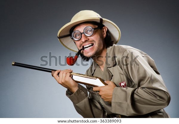 Hunter Rifle Smoking Pipe Stock Photo (Edit Now) 363389093