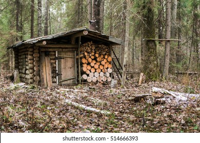 Hunting Lodge In The Forest.