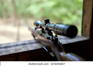 Hunting Rifle With Optical Scope