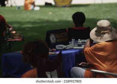 Huntsville, AL USA – June 4, 2022: Wear Orange Hold National Gun Violence Awareness Day At Big Spring International Park.