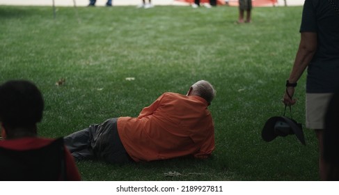 Huntsville, AL USA – June 4, 2022: Wear Orange Hold National Gun Violence Awareness Day At Big Spring International Park.