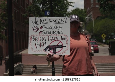 Huntsville, AL USA – June 4, 2022: Wear Orange Hold National Gun Violence Awareness Day At Big Spring International Park.