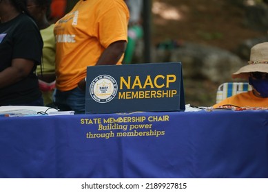 Huntsville, AL USA – June 4, 2022: Wear Orange Hold National Gun Violence Awareness Day At Big Spring International Park.