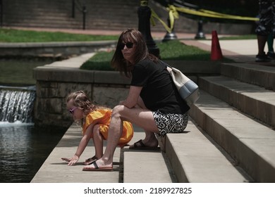 Huntsville, AL USA – June 4, 2022: Wear Orange Hold National Gun Violence Awareness Day At Big Spring International Park.