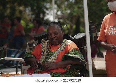 Huntsville, AL USA – June 4, 2022: Wear Orange Hold National Gun Violence Awareness Day At Big Spring International Park.