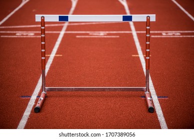 Hurdle  On Race Track, Track And Field Equipment