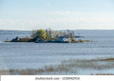 Huron Lake During The Fall Season