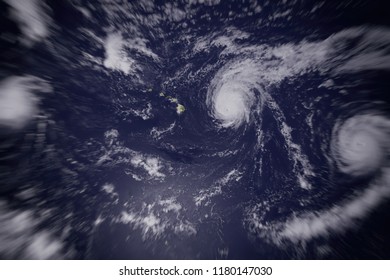 Hurricane approaches. Tornado. The elements of this image furnished by NASA.