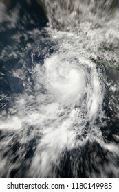 Hurricane approaches. Tornado. The elements of this image furnished by NASA.