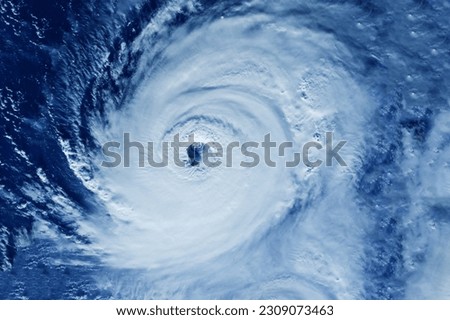 Hurricane, atmospheric cyclone from space. Elements of this image furnishing NASA. High quality photo