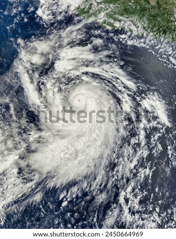 Hurricane Elida off Mexico. . Elements of this image furnished by NASA.