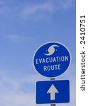 Hurricane Evacuation Route Road Sign