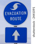 Hurricane Evacuation Route Road Sign