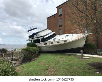 Hurricane Florence Boat Damage