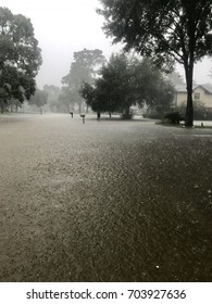 Hurricane Harvey 2017, Flooding In Spring Texas, A Couple Miles North Of Houston.