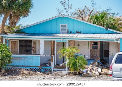 Hurricane Ian Aftermath Scene In Fort Myers FL